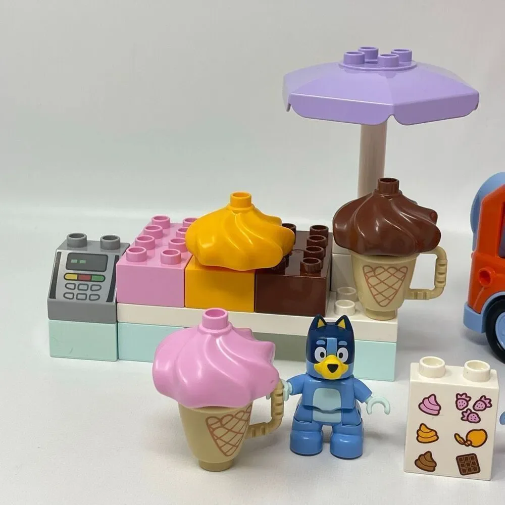 Lego Duplo 10458 Ice Cream Trip with Bluey 2025 Bandit & Bluey Figures Car Used